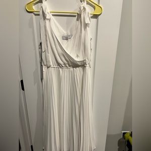 Ali & Jay White Pleated Dress